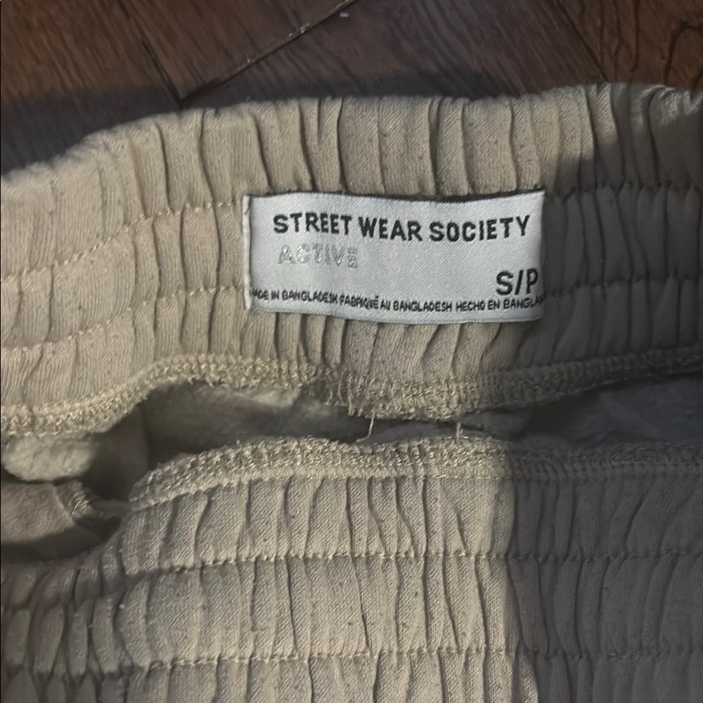 Streetwear Society Tan Joggers with Elastic Waistband - Picture 2 of 4